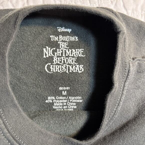 Child's M Disney Nightmare Before Christmas Lock Shock Barrel Sweatshirt Black - Picture 4 of 4